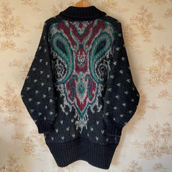 80s Pascali Oversized Mohair Blend Cardigan Size M - Picture 6 of 8